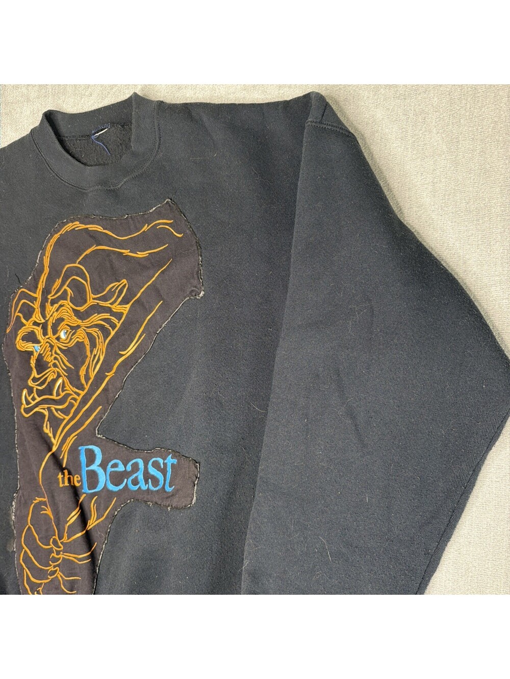 Vintage Disney Reworked XXL Beauty and the Beast Graphic Crew Neck 90s Promo - Picture 5 of 11